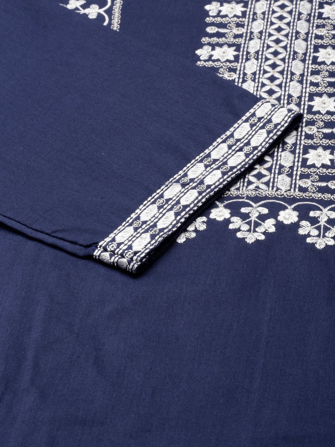 Neerus Blue Straight Casual Floral Straight Kurtas