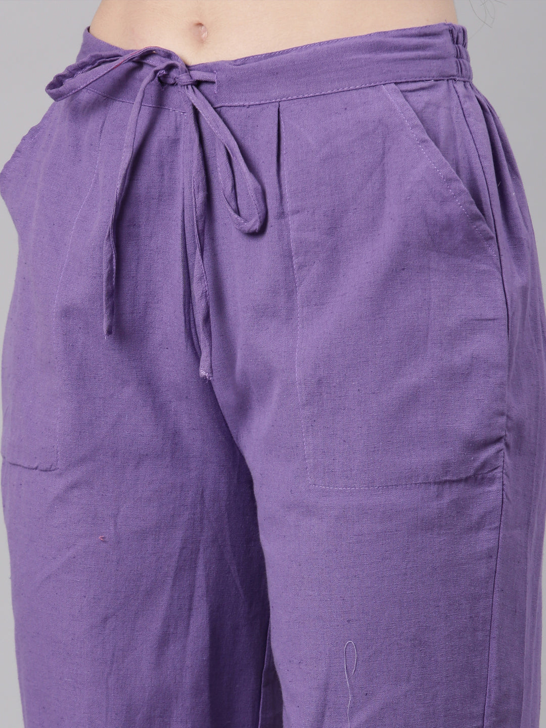 Neerus Lavender Straight Casual Floral Kurta and Trouser with Dupatta