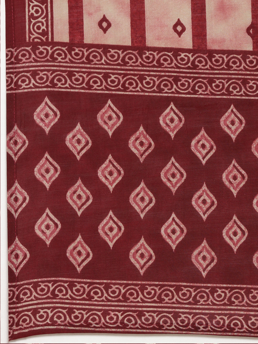 Neeru's Maroon Regular Straight Printed Readymade suits