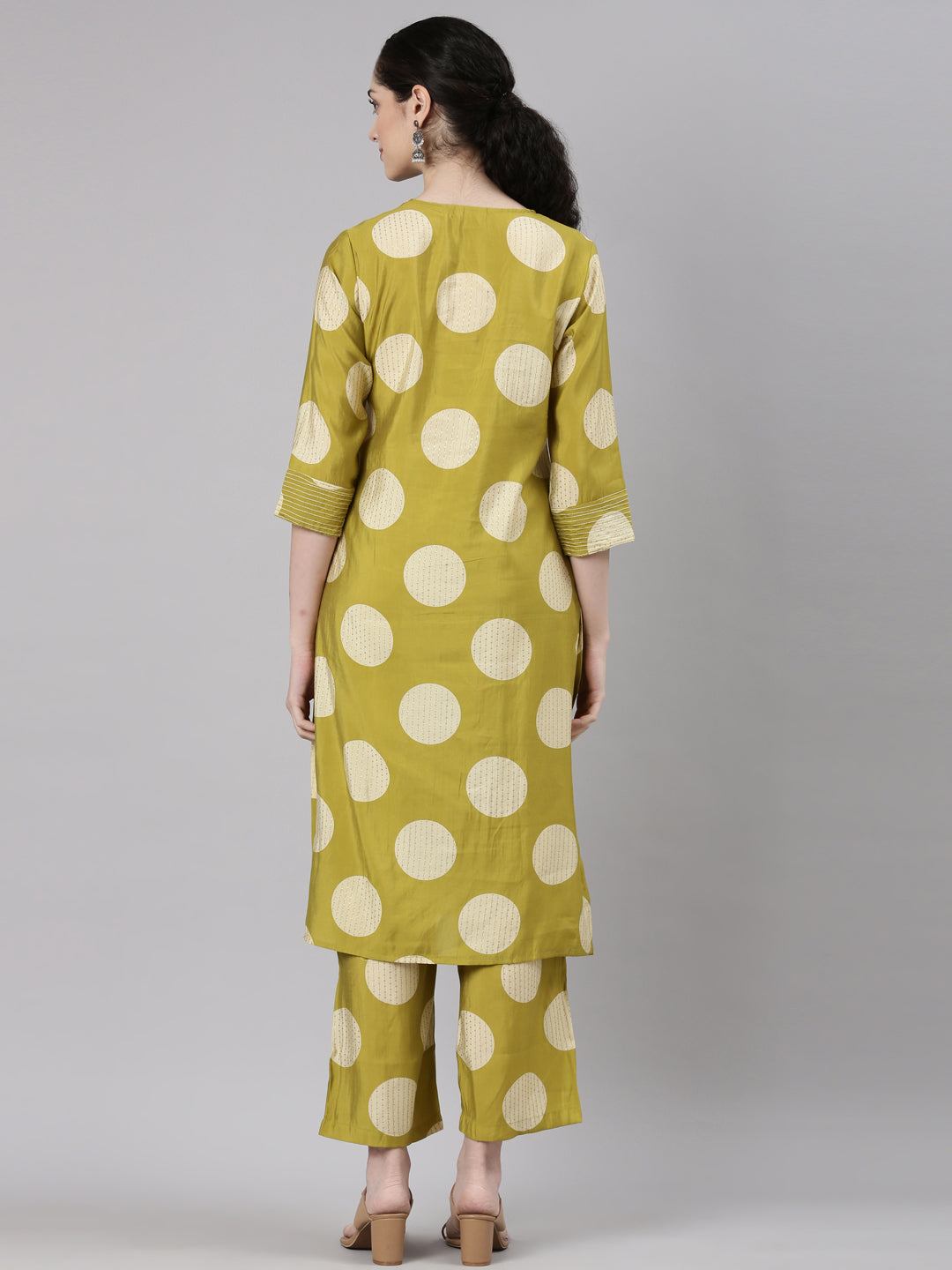 Neerus Yellow Straight Casual Kurta and Trouser