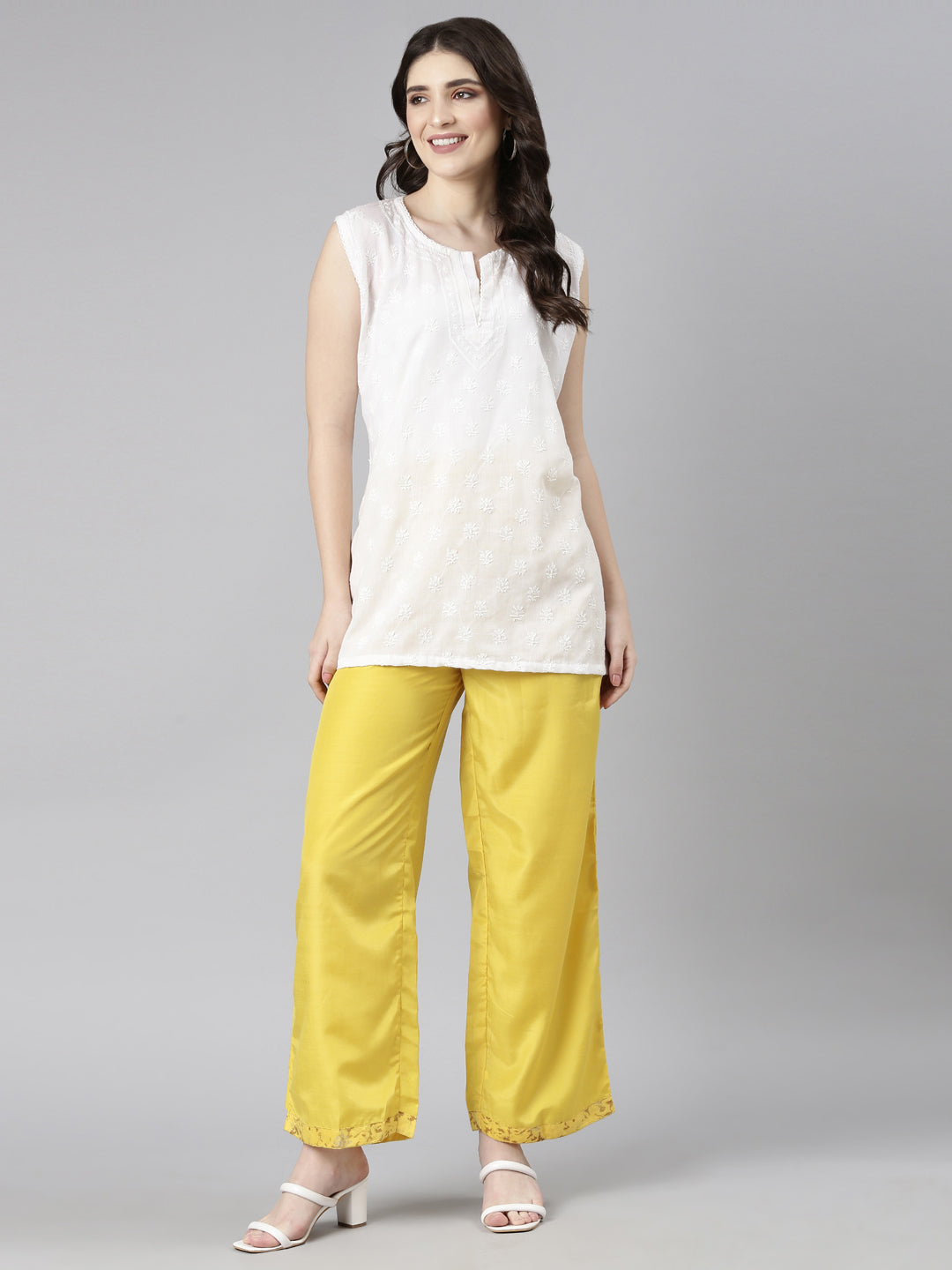 Neeru's Yellow Color Pant