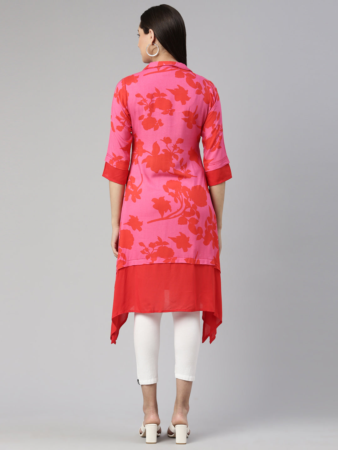 Neeru's Pink Color Rayon Fabric Kurta