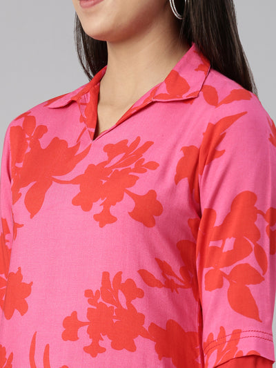 Neeru's Pink Color Rayon Fabric Kurta