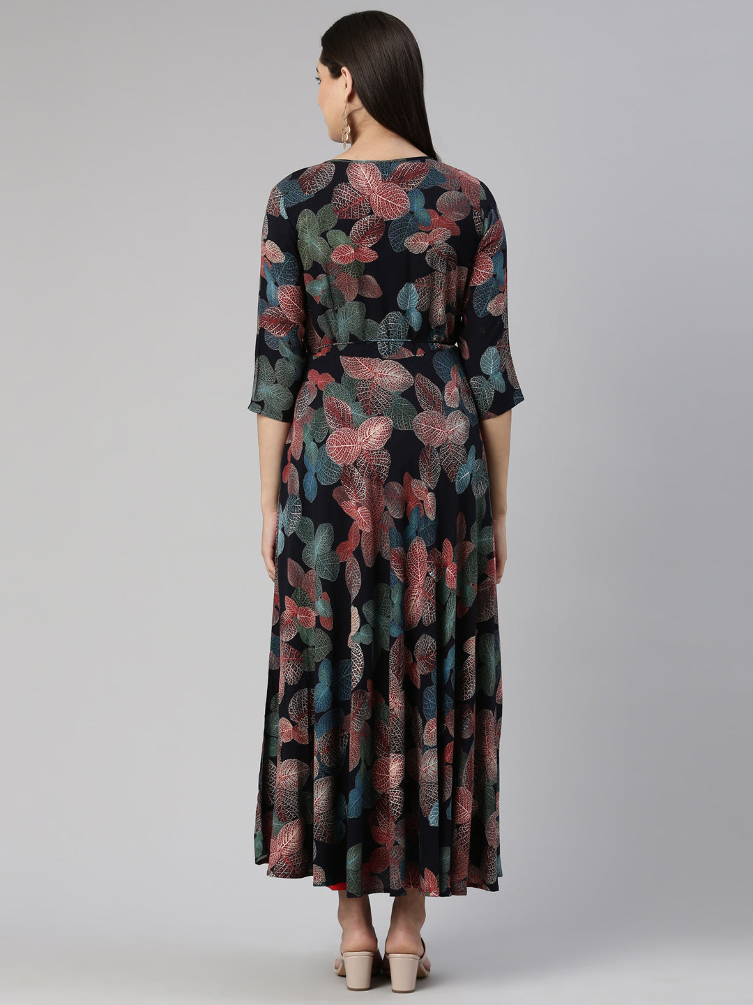 Neeru's Floral Ethnic Maxi Dress