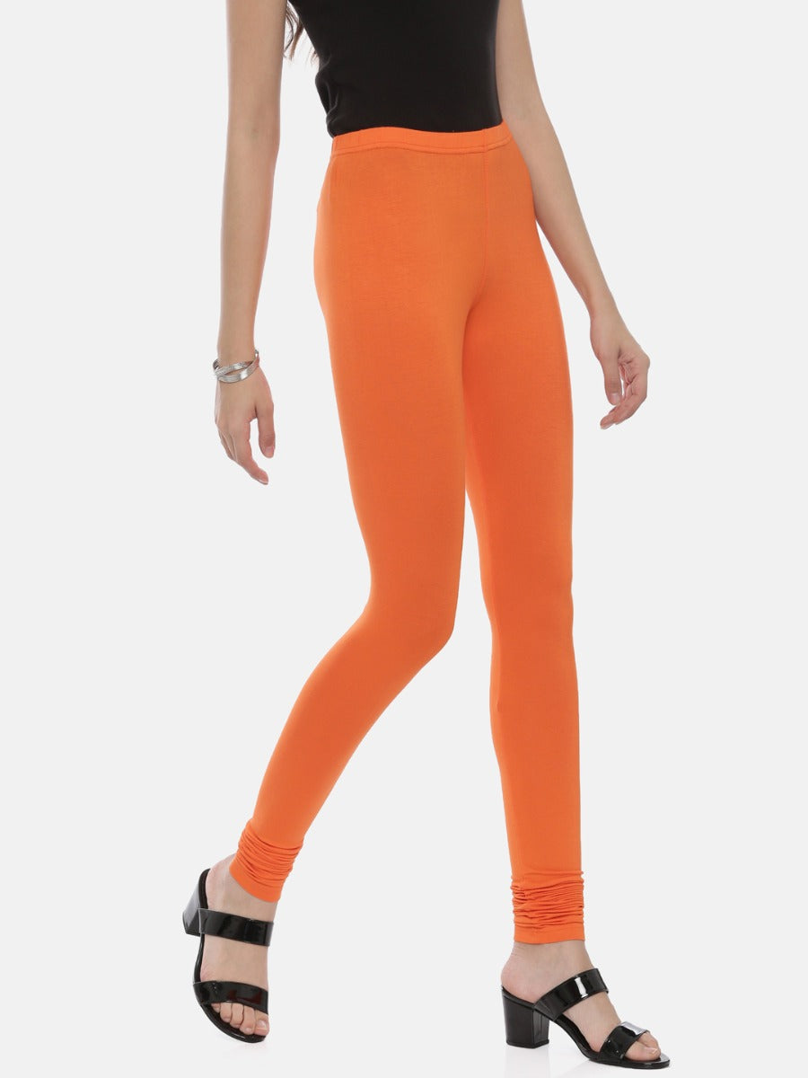 Neeru's Fire Color Lycra Fabric Leggings