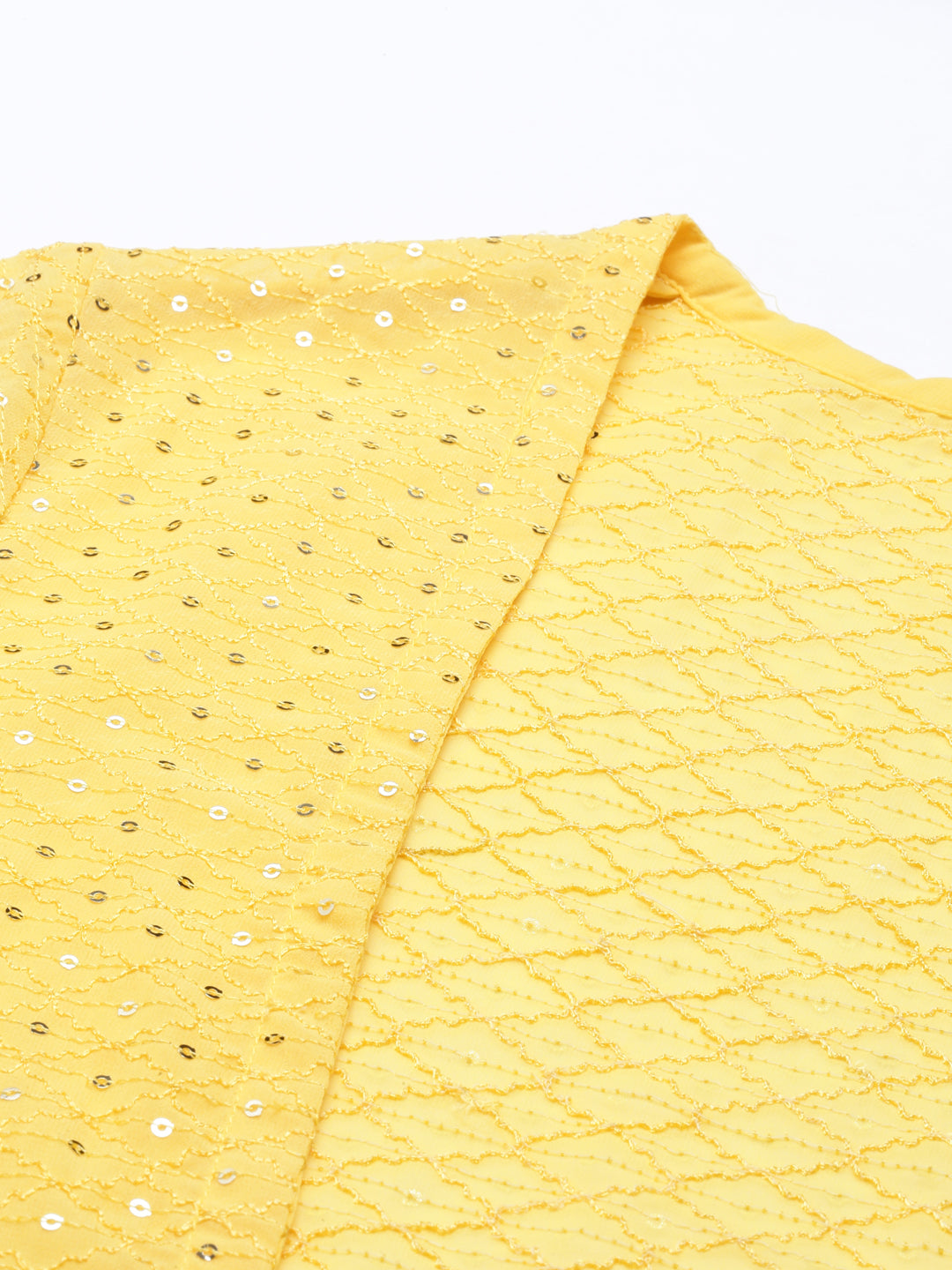 Neeru's Yellow Color Georgette Fabric Suit-Fusion