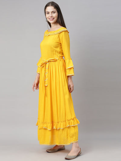 Neeru's Yellow Fit & Flare Kurta