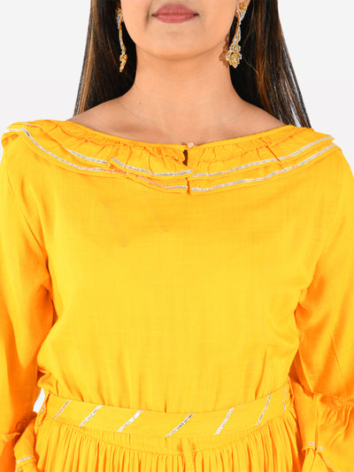 Neeru's Yellow Fit & Flare Kurta