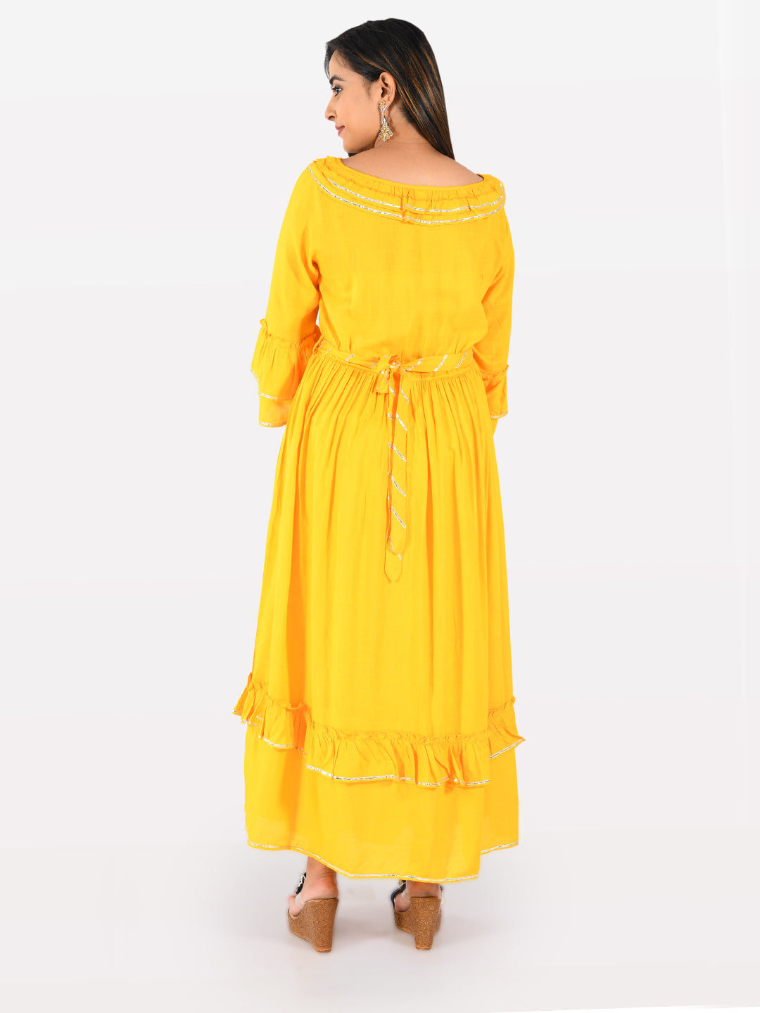 Neeru's Yellow Fit & Flare Kurta