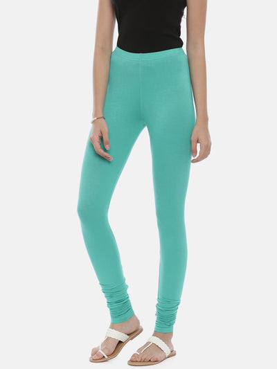 Neeru's Mint Color Lycra Fabric Leggings