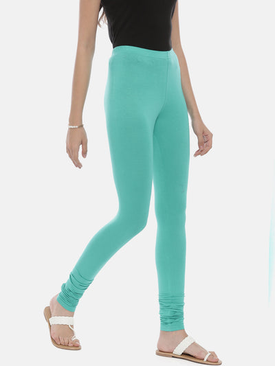 Neeru's Mint Color Lycra Fabric Leggings