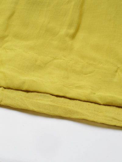 Neeru's Lemon Color Muslin Fabric Kurta