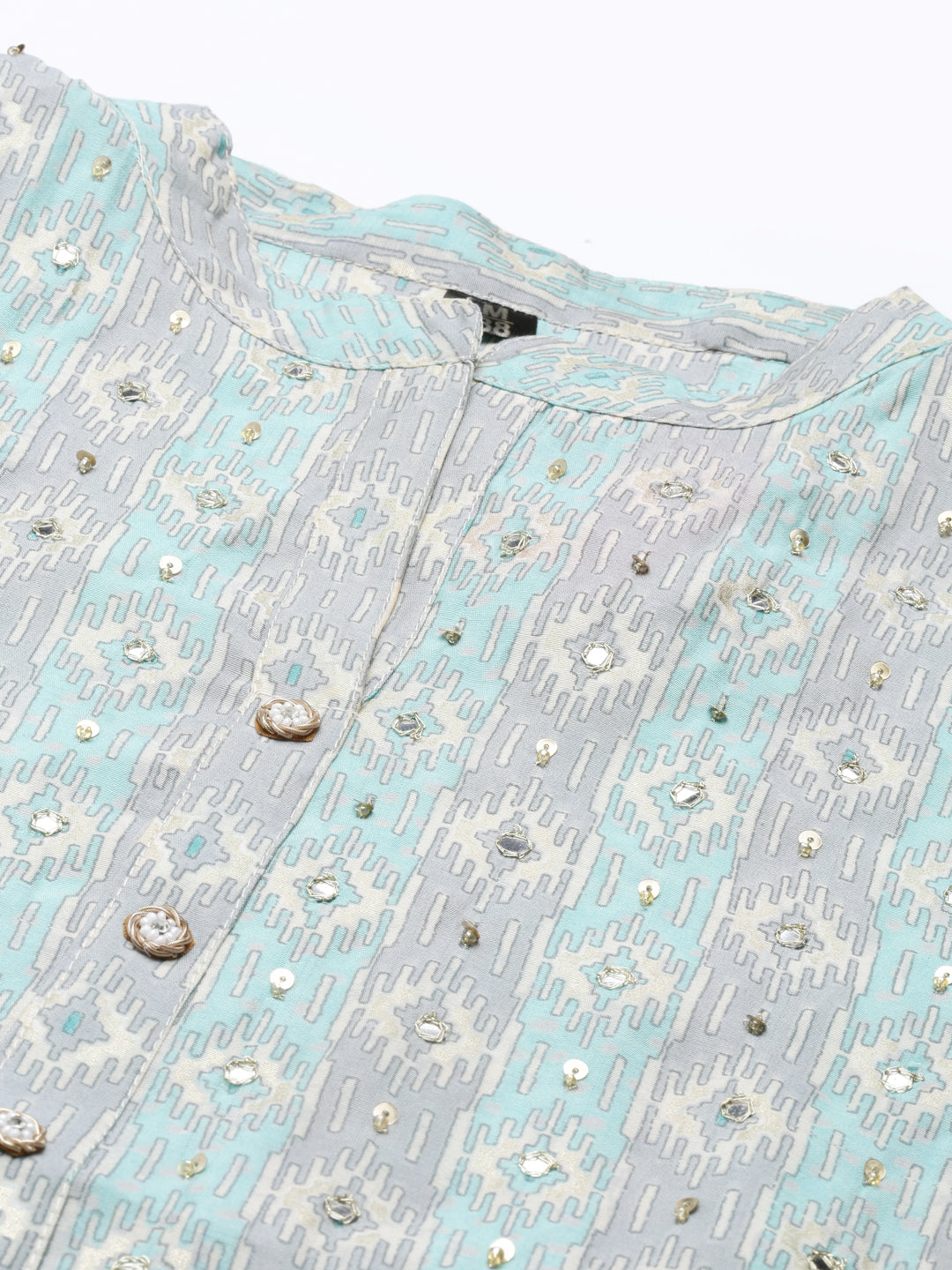 Neeru's Ferozi Color Cotton Fabric Kurta