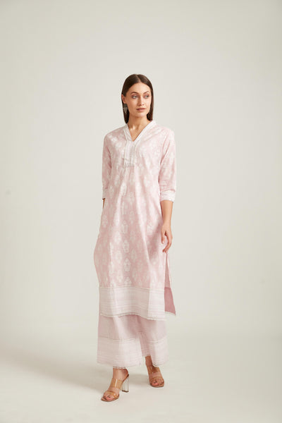 Neeru's Pink Color Cotton Fabric Salwar Kameez