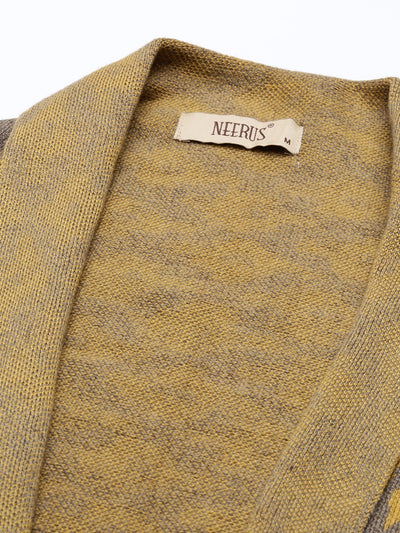 Neeru's Olive Color Winter Wear Shrug