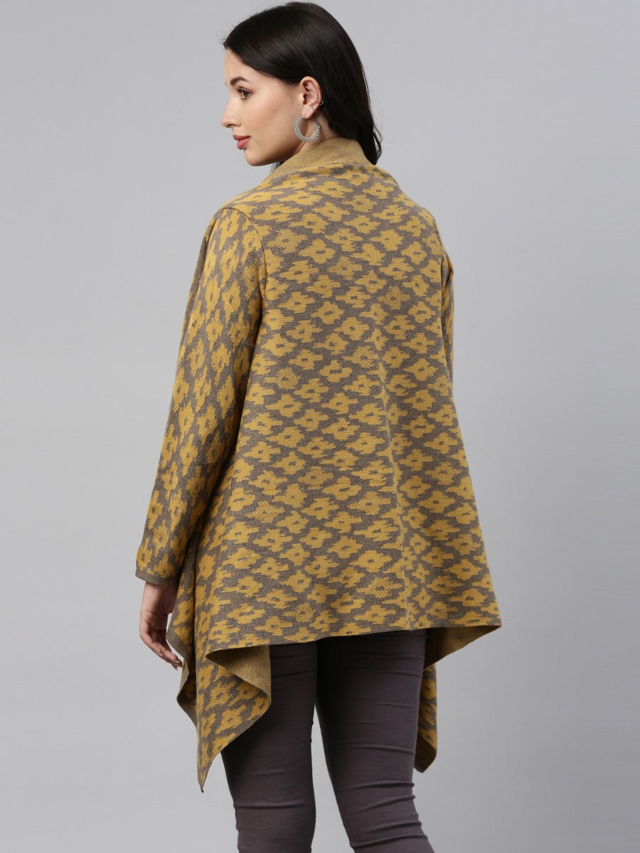 Neeru's Olive Color Winter Wear Shrug