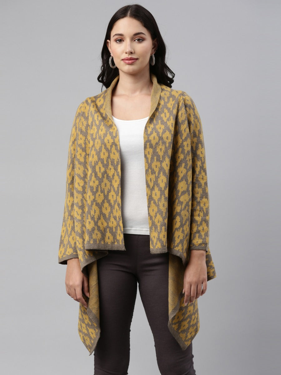 Neeru's Olive Color Winter Wear Shrug