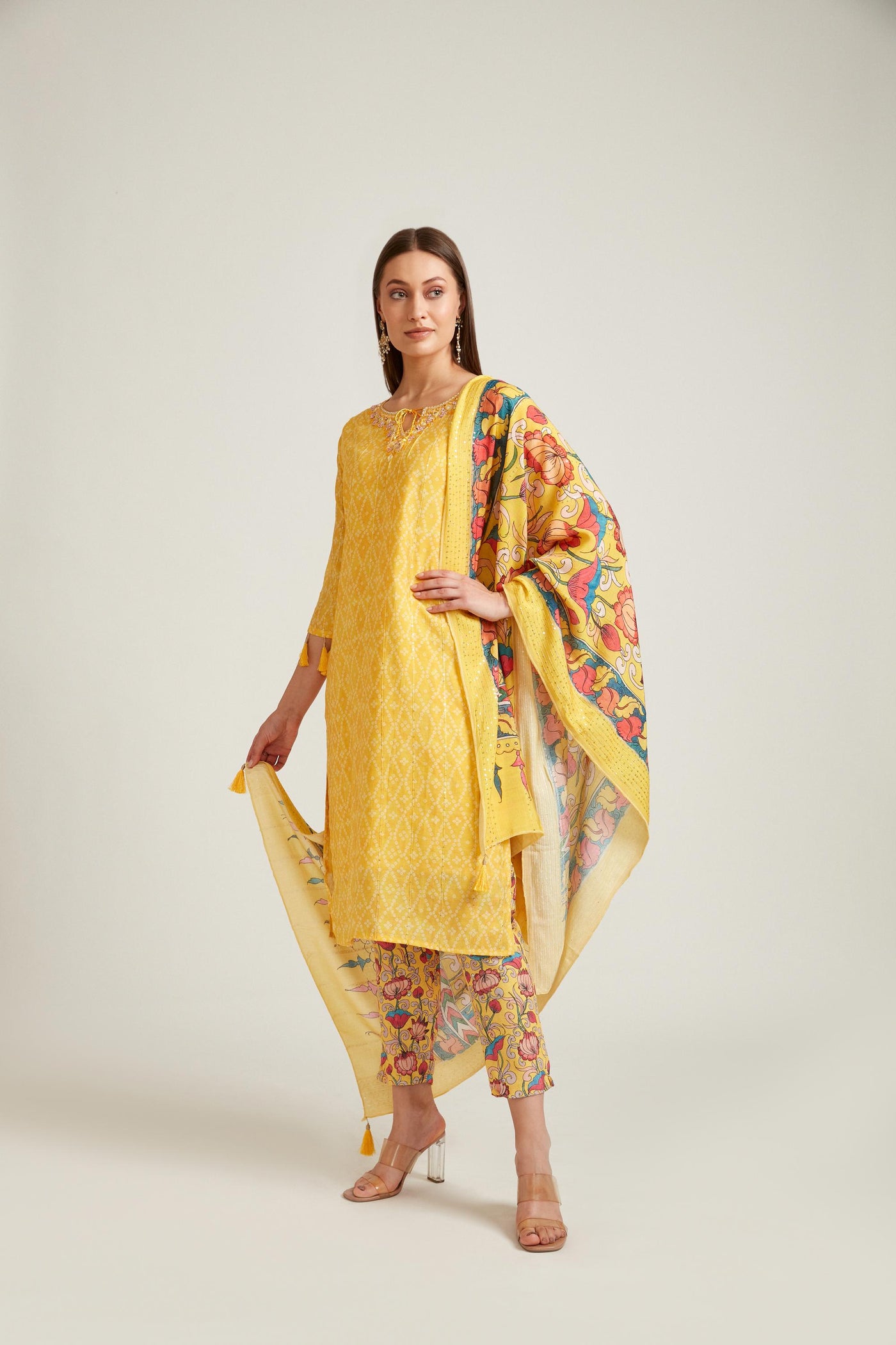 Neeru's Mustard Color Rayon Fabric Salwar Kameez