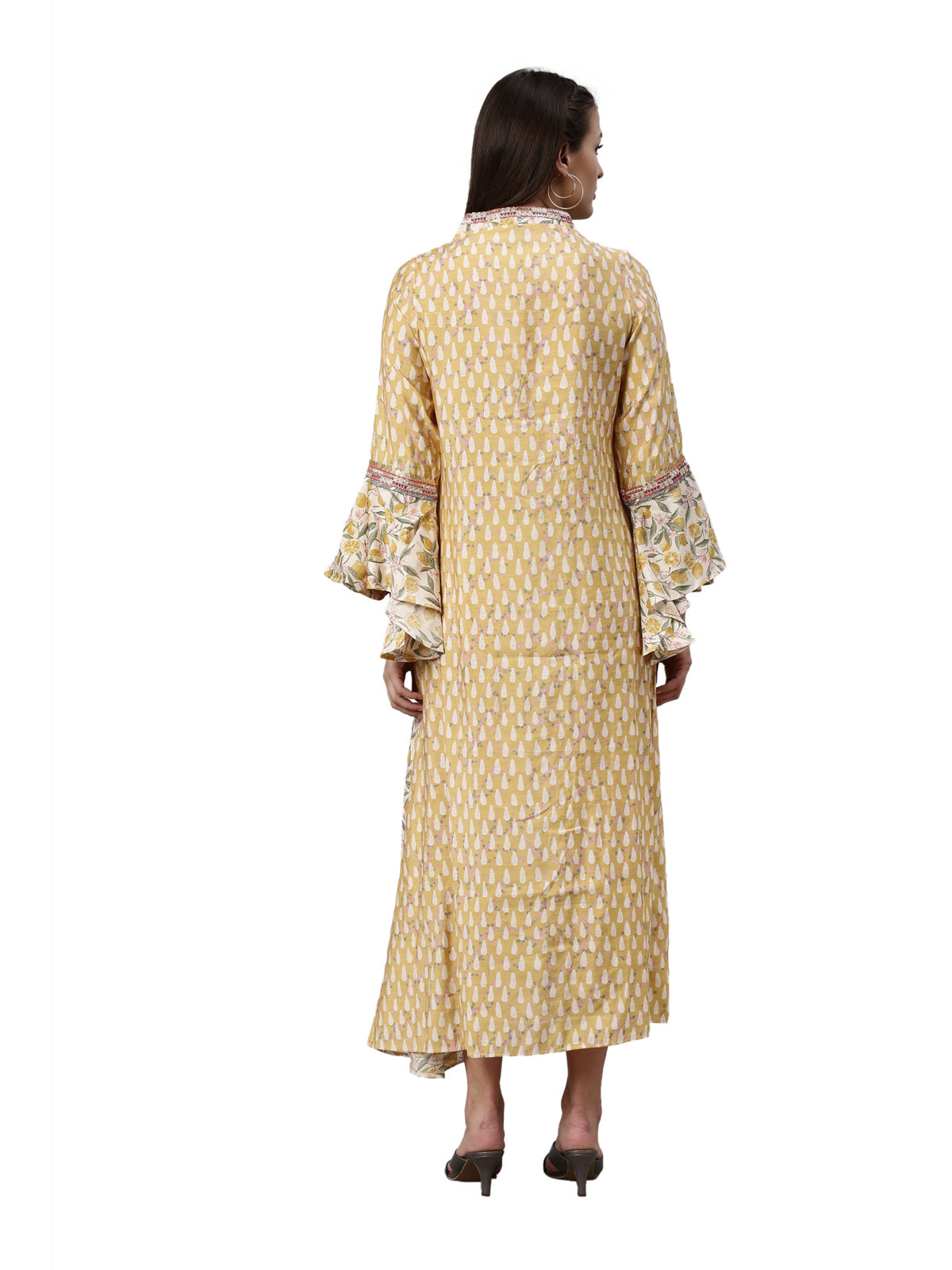 Neeru's Mustard Color Model Fabric Kurta