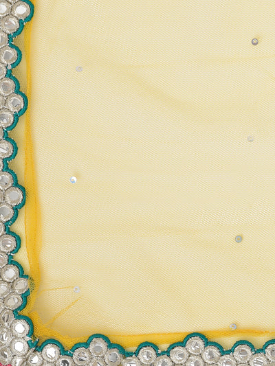 Neeru's'S Yellow Color Georgette Fabric Suit-Plazzo