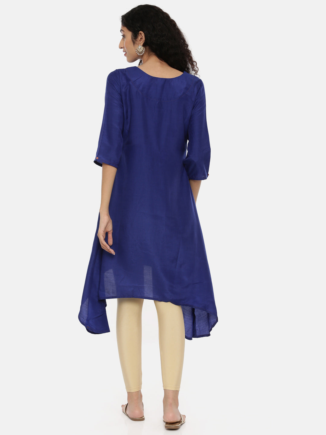 Neeru's Blue Embellished High Low Kurta