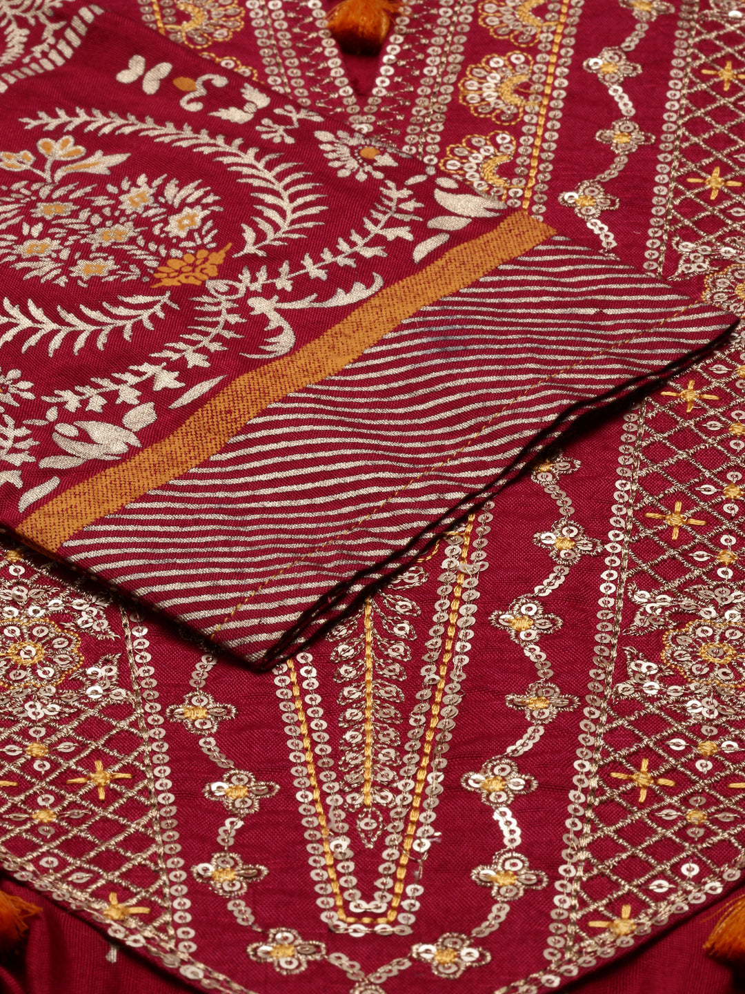 Neeru's Maroon Color Santoon Fabric Tunic