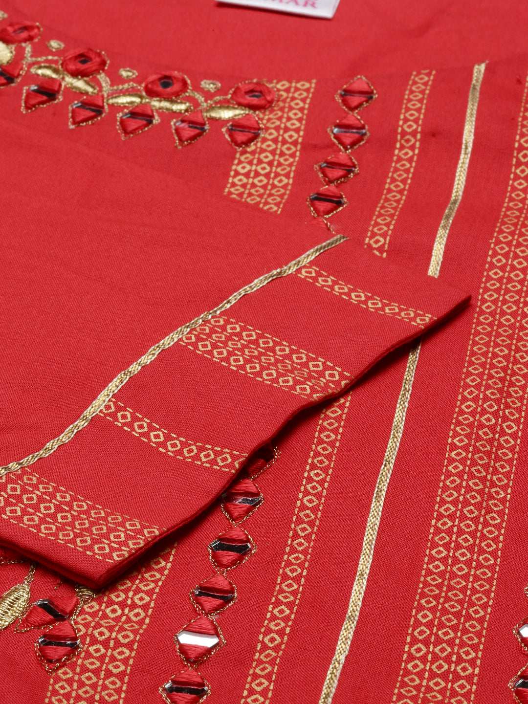 Neeru's Red Color Rayon Fabric Tunic