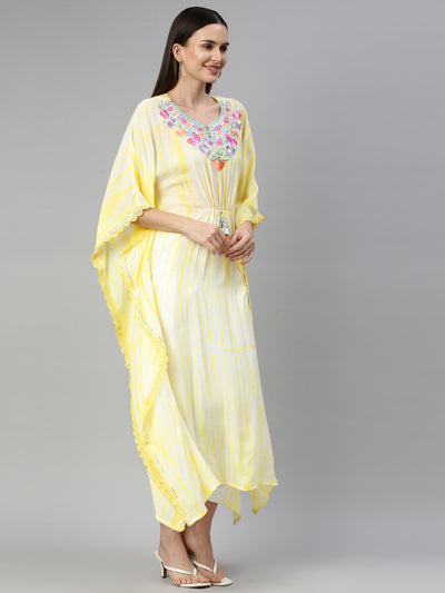 Neeru's Yellow Color Muslin Fabric Kurta