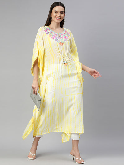 Neeru's Yellow Color Muslin Fabric Kurta