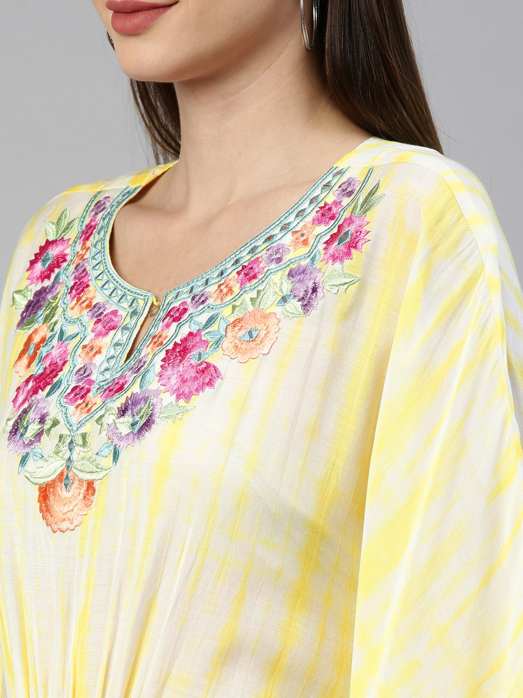 Neeru's Yellow Color Muslin Fabric Kurta