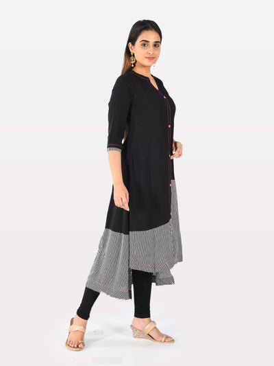 Neeru's Women Black Color Rayon Fabric Tunic 48