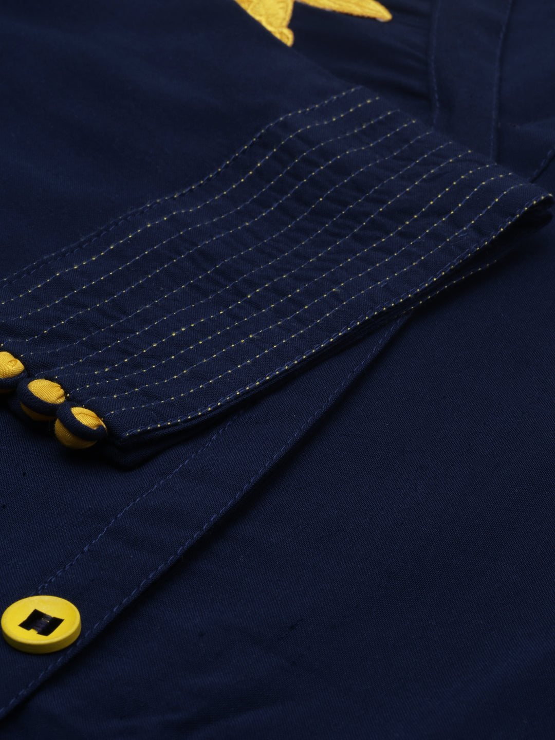 Neeru's Navy Embroidered A Line Kurta