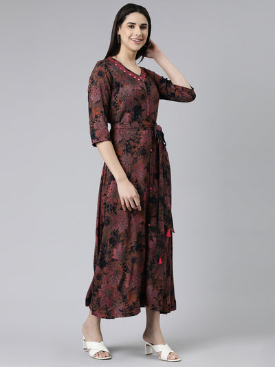 Neeru's Multi Straight Casual Printed Dress