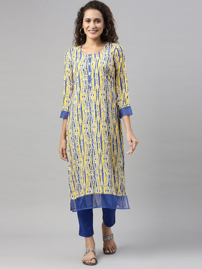 Neeru's Yellow Color Rayon Fabric Kurta