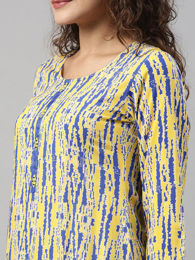 Neeru's Yellow Color Rayon Fabric Kurta