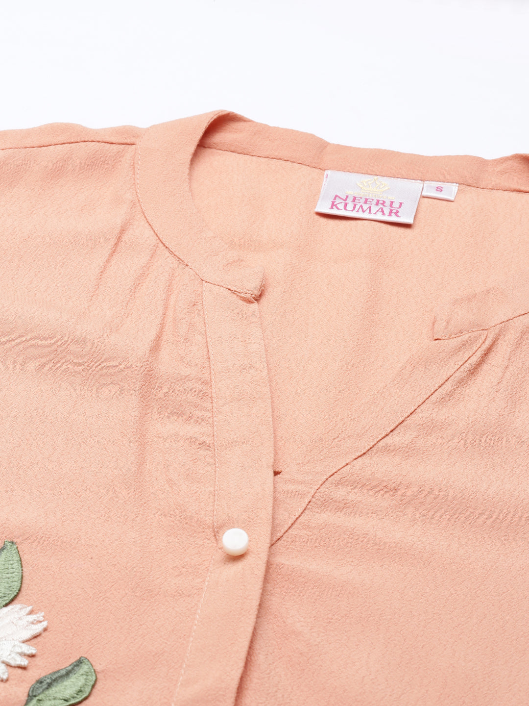 Neeru's Peach Color Chiffon Fabric Kurta