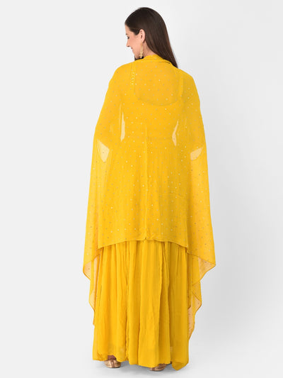 Neeru's Yellow Color Georgette Fabric Suit-Fusion